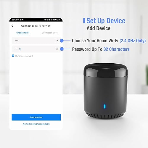 Broadlink WiFi Smart Home Hub RM Mini GHz Wi-Fi Only) IR