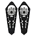 Winterial Onyx Premium Snowshoes 25 Inch Mountain Terrain Black Snow Shoes with Quick Fit Bindings Carry Bag and Adjustable Poles