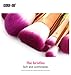 ITITI 15pcs Mermaid Makeup Brush Set Synthetic Kabuki Foundation Blending Blush Eyeliner Face Powder Brush Makeup Brush Kit Beauty Cosmetic Tools (3)