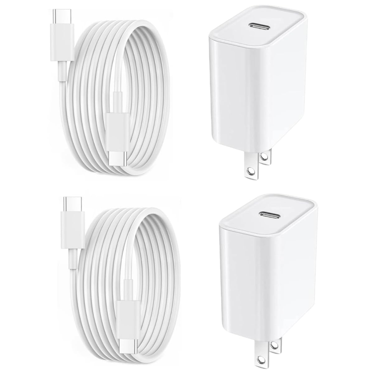 Fast Charger for iPhone 17/16 Charger,2 Pack USB C Wall Charging Block with 3FT USB-C to C Fast Charging Cable Cord PD Type-C Apple Adapter for iPhone 17/17 Pro/16/16e/16 Pro Max/15/iPad Pro/Air/Mini