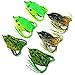 Threemart Fishing Lures For Freshwater,Topwater Frog Crankbait Tackle Bass Soft Swimbait Lures Crankbaits Hard Bait (6pcs/lot)
