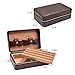 Volenx Travel Cigar Case, Travel Humidor Crocodile Leather Case for 4 Cigars