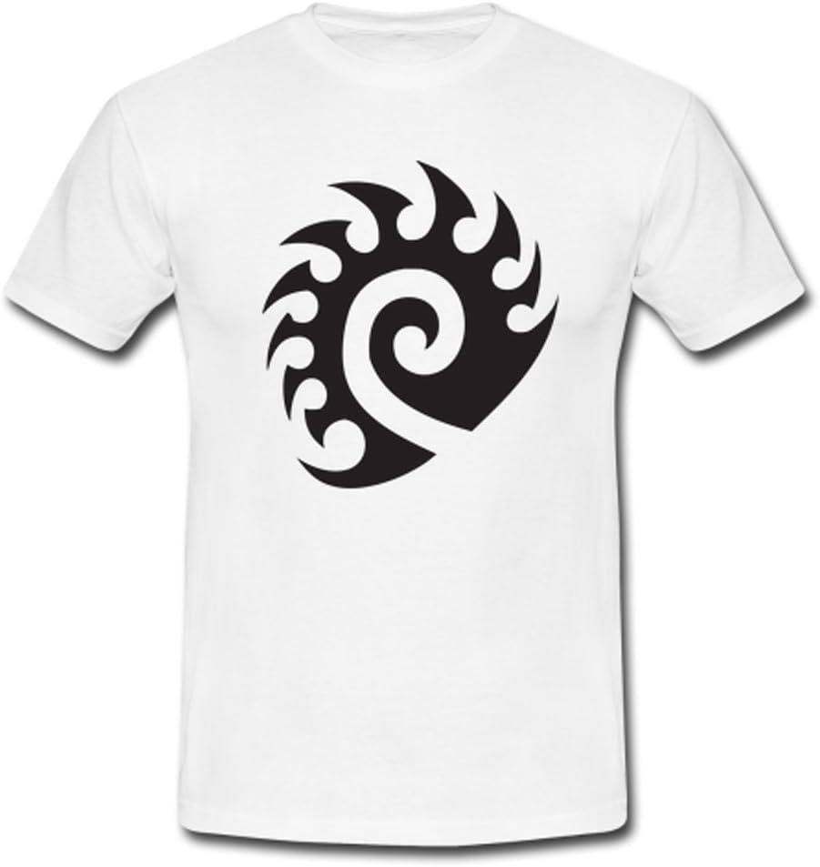 HJGBEDS Boy Mens Cool Zerg Logo Knife Custom White Tshirt Tees