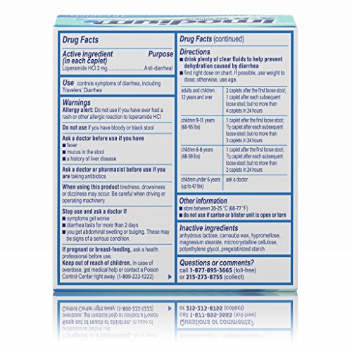 Imodium AD Diarrhea Relief Caplets, 48 count, 2 mg Buy Online in UAE