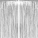 Silver Wedding Party Tinsel Foil Fringe Curtains Engagement Anniversary Birthday Baby Shower Happy New Year Christmas Retirement Graduation Event Celebration Party Photo Booth Backdrop Decoration, 2pc
