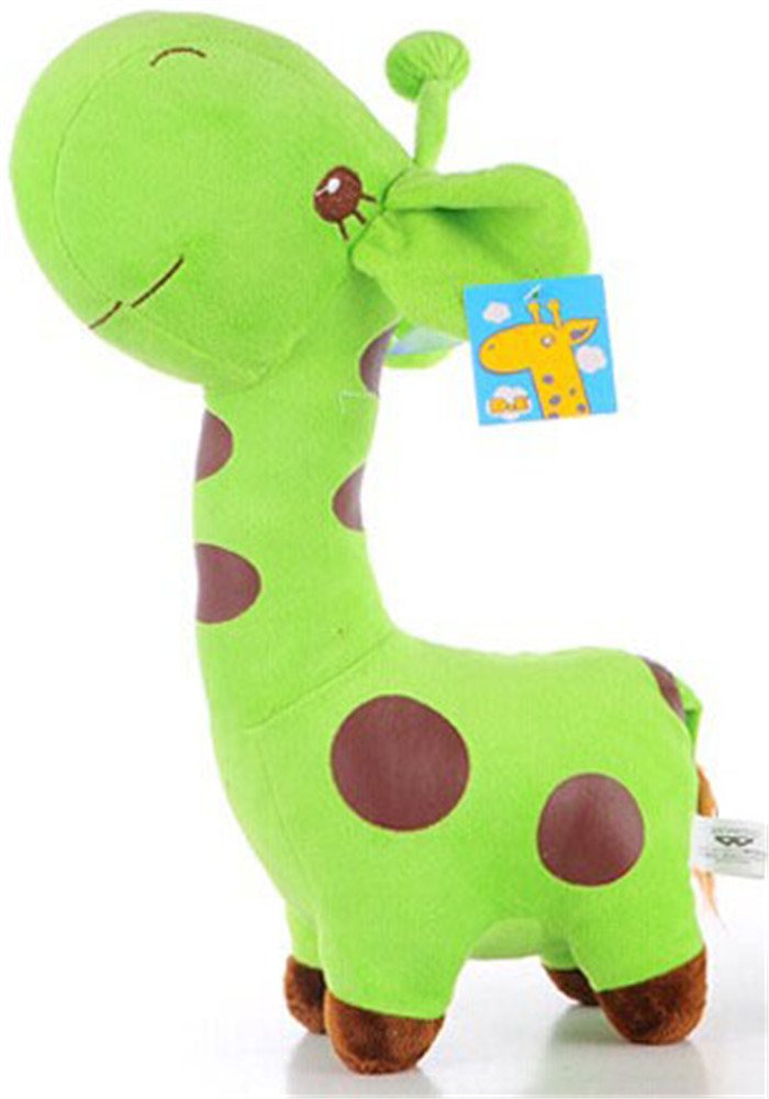 green giraffe stuffed animal