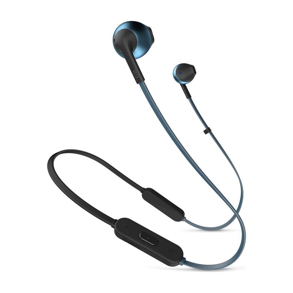 JBL Tune 205 BT Wireless In-Ear Earbud Headphones with Bluetooth, Microphone and Flat Tangle-Free Cable, Blue