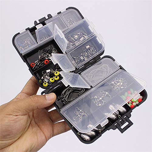 160 stücke Angelhaken Angelzubehör Kit Einschließlich Jig Hooks Verschiedene Angeln Wirbel Snaps Angeln Set Perlen… – Bild 4