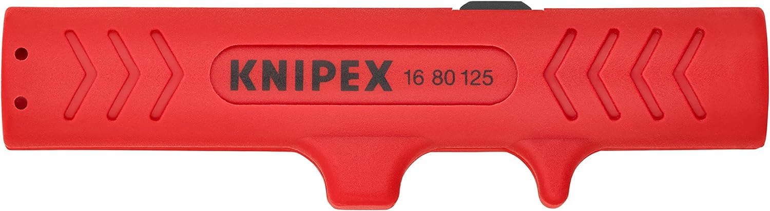 KNIPEX Universal-Abmantelungswerkzeug, 125 mm, für Rundkabel 8,0-13,0 mm (z.B. NYM-Kabel 3x1,5 mm²-5x2,5 mm²), Abisolierwerkzeug, 16 80 125 SB 3