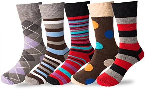 Boys 5 Pack Casual Crew Socks - The Perfect Sock For Any Occasion - By VYBE (X-Large, Combo 4)
