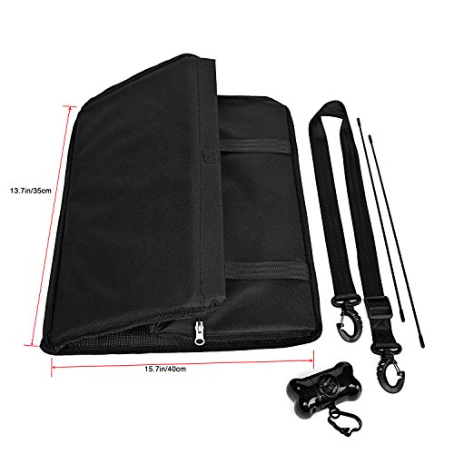 NO Collapse Dog Car Booster Seats Safety Seat Car Seat Cover with Dog Seat Belt Non Slip Carrier,waterproof, Breathable, Portable, Foldable for Small Pets Animals Cat Puppy BLACK - Thumbnail 4