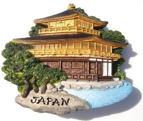 Kinkaku-ji Temple (The Golden Pavilion) - Kyoto Japan, High Quality Resin 3d Fridge Magnet