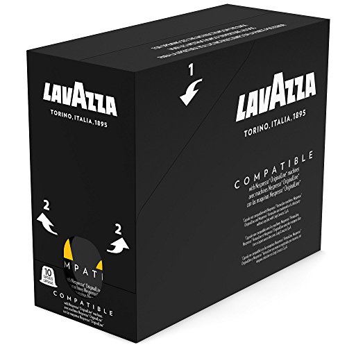 LAVAZZA PREMIUM COFFEE CORP NESPRESSO ORIGINALLINE COMPATIBLE CAPSULES, LEGGERO ESPRESSO LUNGO, MEDIUM ROAST COFFEE, 10 CT