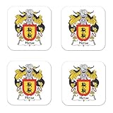 Heras Or Hera Family Crest Square Coasters Coat of