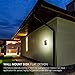 Hyperikon LED Porch Sconce Square Light 6W, Black Modern Wall Mount, 500 Lumen, 4000K (Daylight Glow) Outdoor Wall Lamp with Circular Light Beam