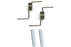 OEM MANIA WE CARE YOUR DIFFICULTY. [DA81-01345B Spring OEM Mania] DA81-01345B 2-PACK NEW OEM Produced for SAMSUNG Refrigerator French Door Springs and 2 White Sleeve Pin Set Replacement Part