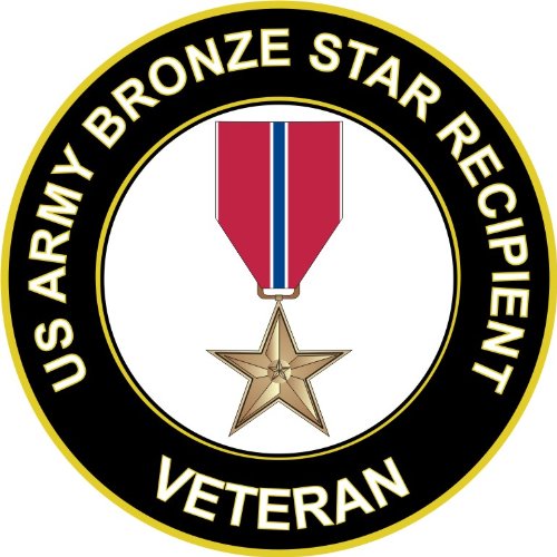 US Army Veteran Bronze Star Medal Recipient Decal Sticker 3