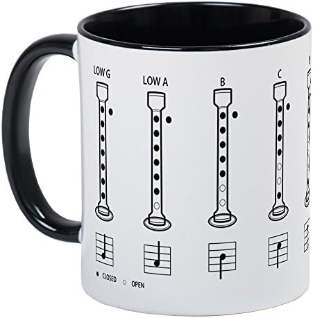 CafePress Bagpipe Finger Chart Mug Unique Coffee Mug, Coffee Cup