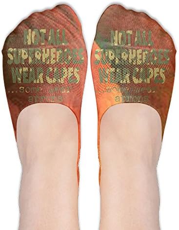 Not All Superheros Wear Capes, Some Wear Aprons No Show Socks Non-Slip Socks