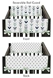 Sweet Jojo Designs 2-Piece Grey, Navy and Mint Woodland Arrow Teething Protector Cover Wrap Baby Crib Side Rail Guards