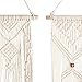 Mkono Macrame Plant Hanger Hanging Planter Wall Art Home Decor 46 inches, Set of 2