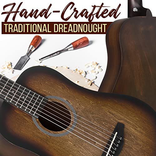 Pyle Beginner Acoustic Guitar Starter Pack 34” ½ Junior Size 6 Linden