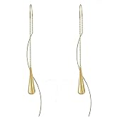 Water Drop Tassel Dangle Earring Ear Line Eardrop Earring Classic Handmade Spiral Threader Dangle Drop Earrings Trendy Jewelry