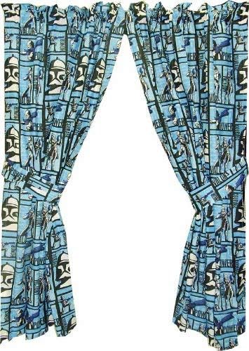 Star Wars The Clone Wars Curtains Drapes Window Panel 1 Pair 42" X 63"
