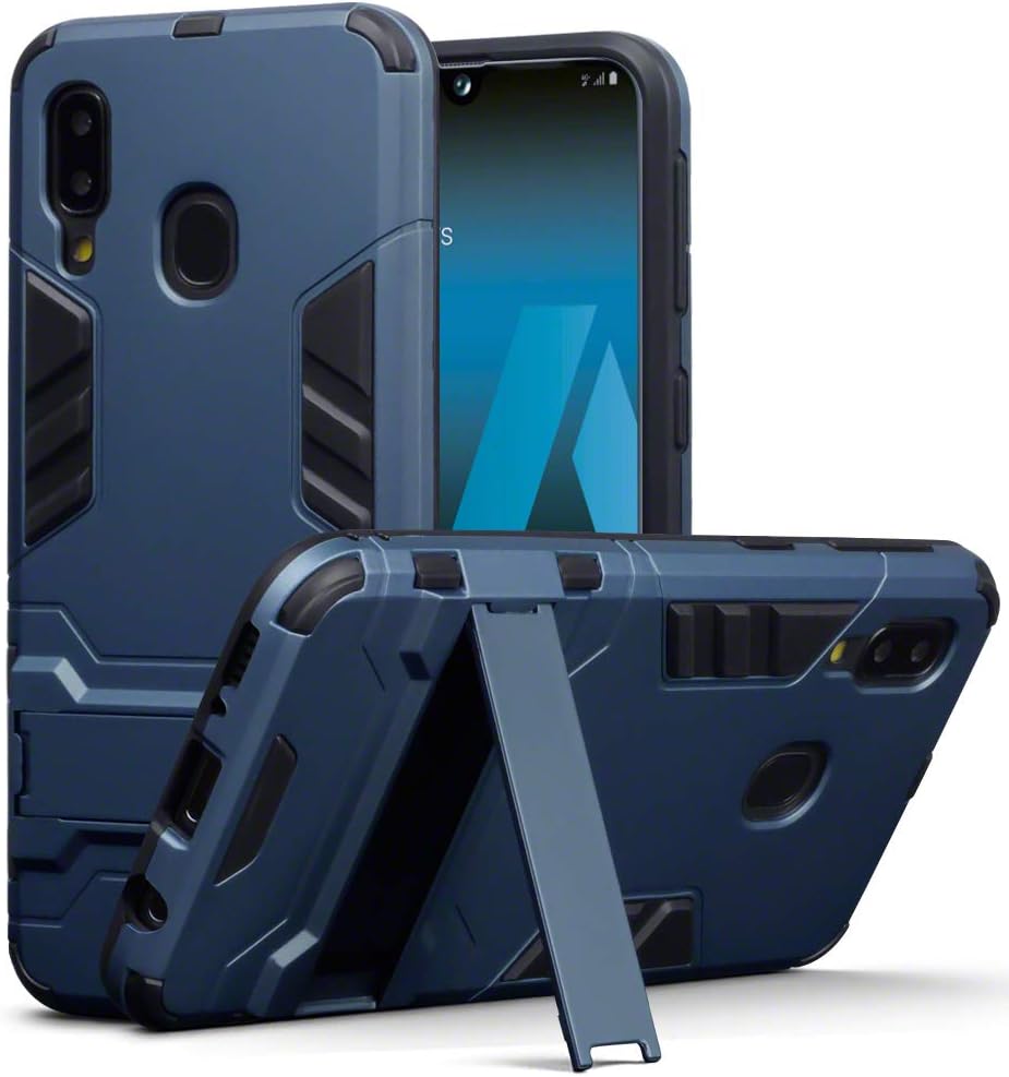 TERRAPIN, Compatible with Samsung Galaxy A40 Case, Full Body Shock Resistant Armour with Kickstand - Dark Blue