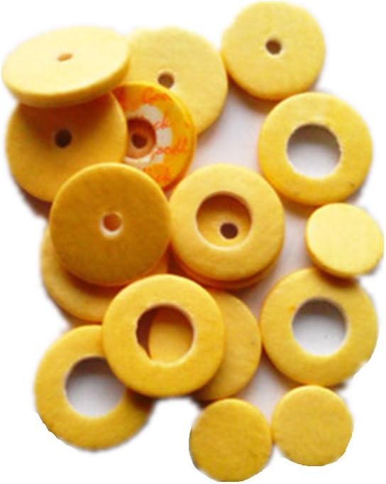 SDWL Flute Pad 17 Hole Open Hole Sound Hole Pad Woodwind Repair Parts Yellow
