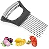 Food Slicer Assistant Tomato Meat Slicer Stainless Steel Onion Slicer Chopper Onion Vegetable Holder Cutting Kitchen…
