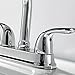 Comllen Best Commercial Centerset Two-Handle Lavatory Chrome Bathroom Sink Faucet, Bathroom Faucets Chrome Finish Without Drain Stopper