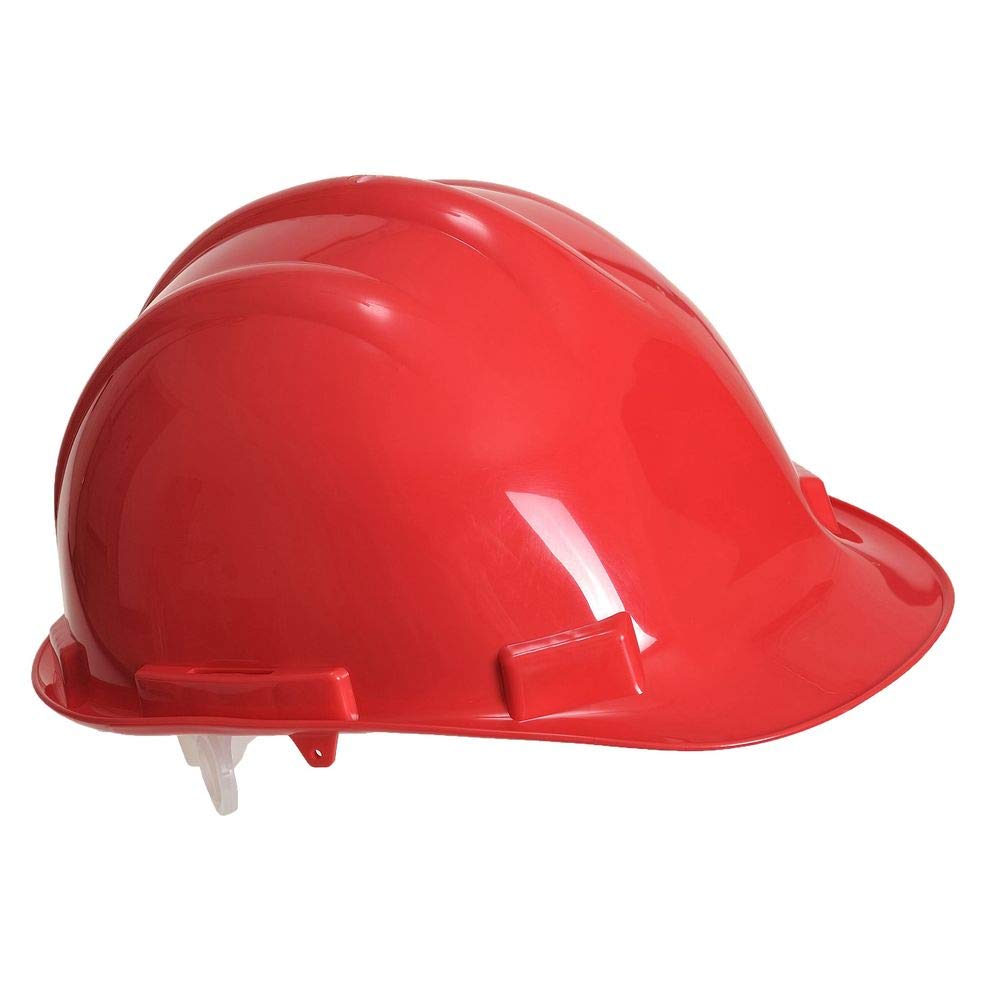 Portwest PW50 Light Adjustable Expertbase Safety Helmet Red