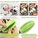 ChokGift Dog Teeth Cleaning Chew Toys Ball Toothbrush with Rope Nontoxic Bite Resistant Food Dispensing IQ Treat Toy Interactive Pet Chewy Toys for Small and Medium Puppy, Dental Care, Rubber, Green