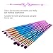Eye Brush Set Unicorn,Molie Eyeliner Eyeshadow Blending Brush Makeup Tools Cosmetic Brushes Kit 10 PCS