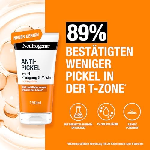 Anti-Pickel 2-in-1 Reinigung und Maske, 150 ml