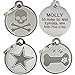 GoTags Playful, Custom Engraved Pet ID Tags, Solid Stainless Steel, Personalized Dog and Cat Pet ID with up to 4 Lines of Text, Cute, Durable and Long-Lasting