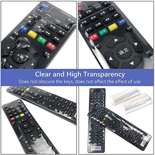 200 PCS Shrink Wrap Bags for TV Remote Control, 3.1x11 Inches Clear PVC