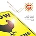 Chicken Crossing Sign, Slow Chickens at Play Sign, Chicken Coop Sign Funny, 10x14 Rust Free Aluminum, Weather/Fade Resistant, Indoor/Outdoor Use, Made in USA by SIGO SIGNS