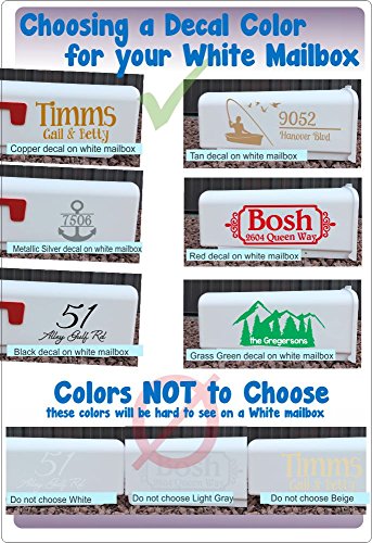 Personalized Mailbox Decal Sticker Set of 2 Name & Address for both sides - Thumbnail 5