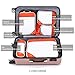 Gonex Compression Packing Cubes Mesh Organizers L+M+S+XS+Slim+Laundry Bag Tangerine