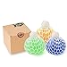 3 Set Stress Balls for Kids and Adults, Mesh Ball Sensory Toy for Anxiety and Autism, Fun to Squeeze Slime Grape Stress Ball with Net, Fidget Toys for Stress Relief with Mini Foam Basketball