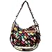 YALUXE Women's Soft Lambskin Leather Multicolor Tote Crossbody Shoulder Bag