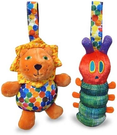 Eric Carle The Very Hungry Caterpillar Hanging Chime Rattle Toys - Caterpillar &amp; Yellow Lion