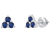 Dazzlingrock Collection 18K Round Lab Created Blue