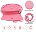 Oisee Little Girls Purse , Cute Kids Flower Handbag Set , Plush Bag with Necklace Bracelet Earring and Hair Clip，Sweet Girls Make Up Accessory-Pink