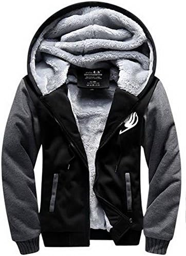 Fairy Tail Sweatshirt Guild Cosplay Costume Thicken Winter Hoodie Gray Sleeve S