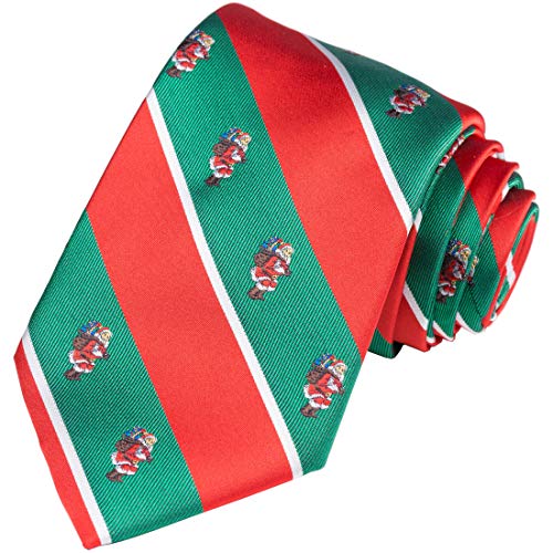 KissTies Red Green Ties Stripes Necktie For Men + Gift Box