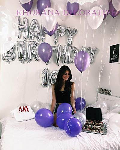 Khurana Decorative Happy Birthday Letter Foil Balloon Set Of
