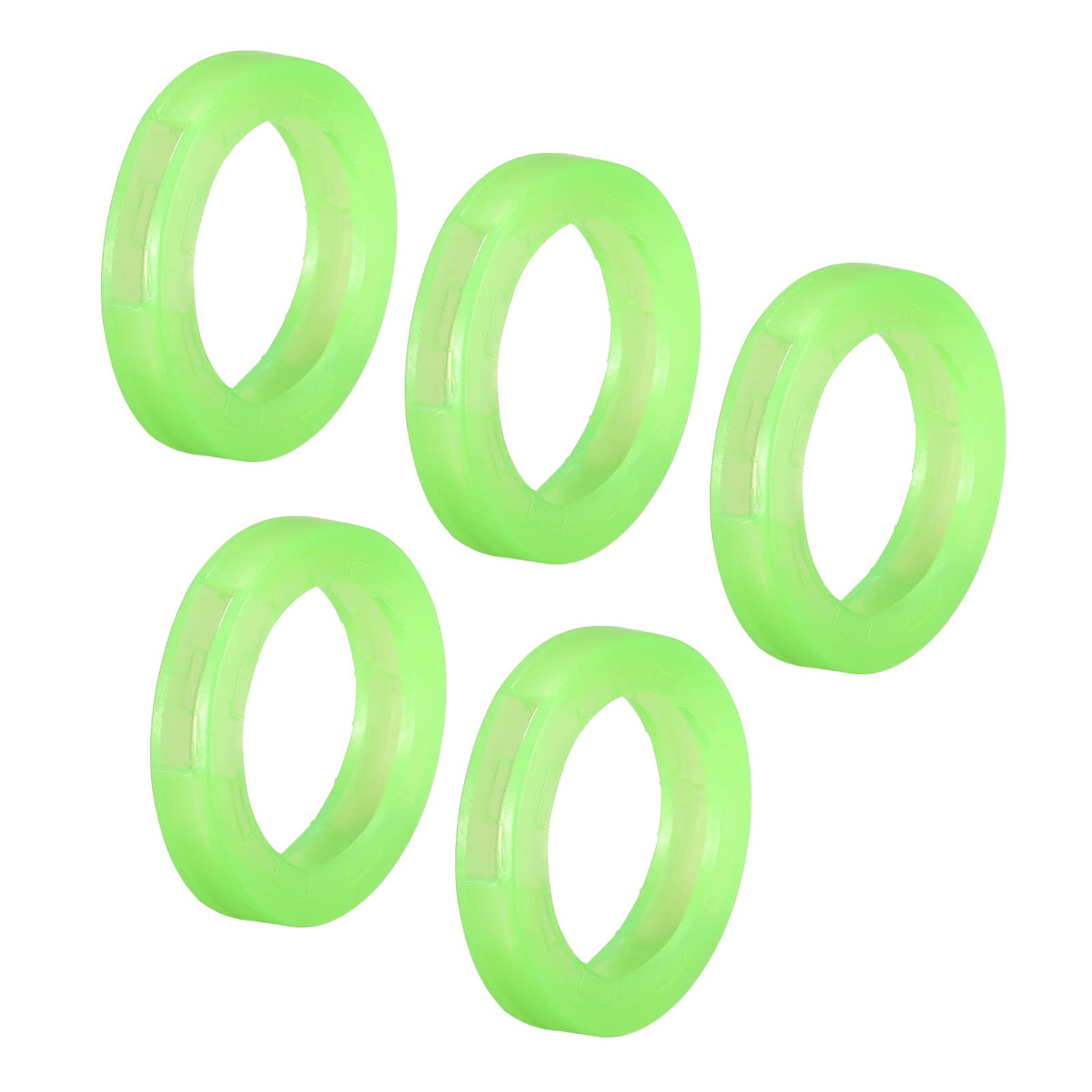 PATIKIL Key Cap Cover Rings, 10Pcs 24mm Keys Identifier Coding Tags Silicone Sleeve for Office House Apartment Light Green